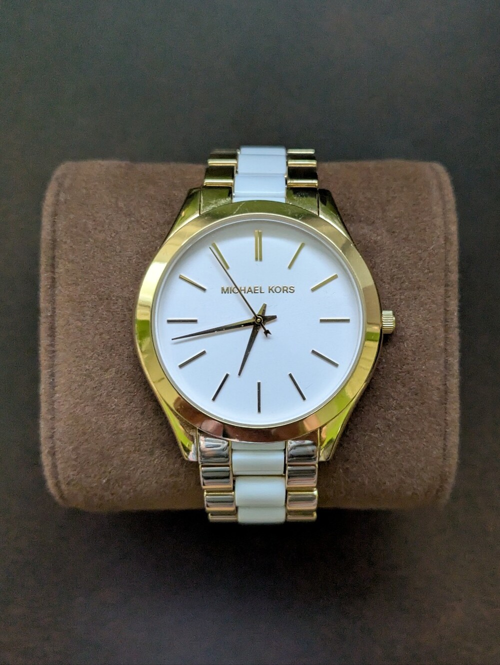 Michael Kors Gold and White Watch
